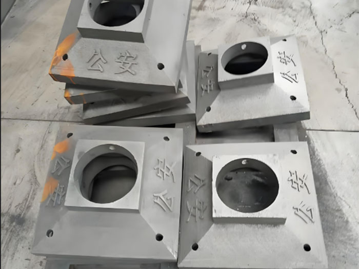 防撞护栏铸铁座-铸铁护栏支架